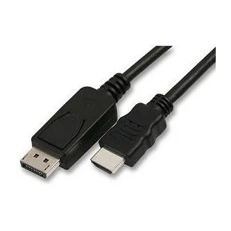 Video kábel DisplayPort samec - HDMI samec, 5m, čierny