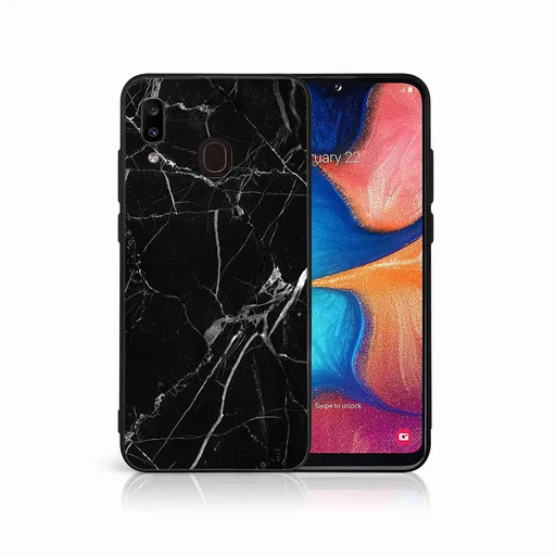 MY ART Ochranný obal pre Samsung Galaxy A20e BLACK MARBLE (142)