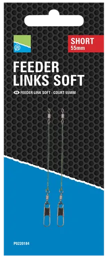 Preston innovations záveska feeder links soft 3 ks - short 55 mm