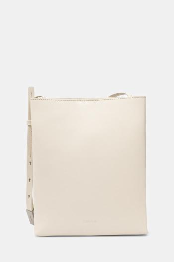 Kožená kabelka Calvin Klein biela farba, LV04F3005G