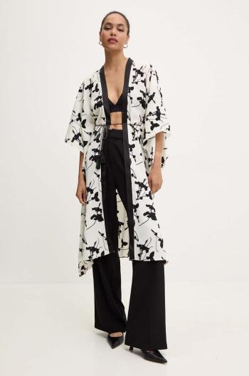 Kimono Answear Lab béžová farba, oversize, vzorované