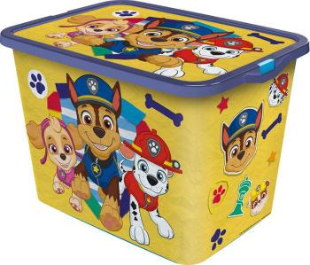 STOR Plastový úložný box s vekom Paw Patrol 23l žltý