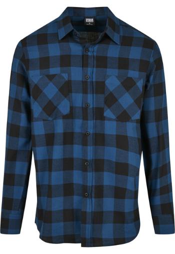 Urban Classics Checked Flanell Shirt blue/black - 4XL