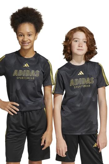 Detské tričko adidas čierna farba, vzorované, JI6183