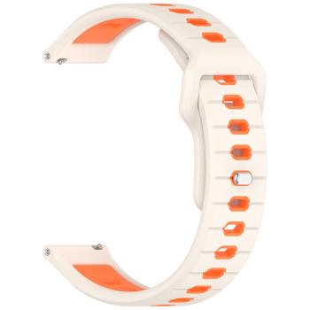 SPORTY Vymeniteľný silikónový remienok Garmin Vivoactive 6 bielo-oranžový