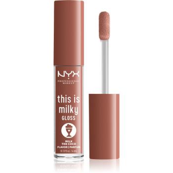 NYX Professional Makeup This is Milky Gloss Milkshakes hydratačný lesk na pery s parfumáciou odtieň 20 Milk The Coco 4 ml