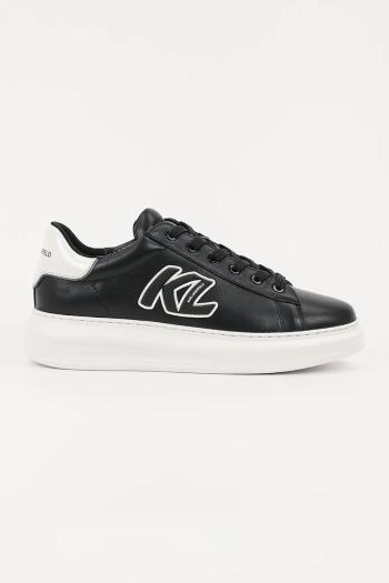 Kožené tenisky Karl Lagerfeld KAPRI MENS čierna farba, KL52535A