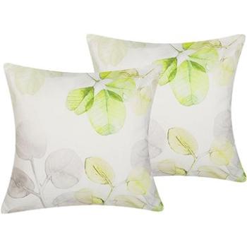 BELIANI, Sada 2 vankúšov s prírodným motívom 45 × 45 cm PEPEROMIA, 255363 (beliani_255363)