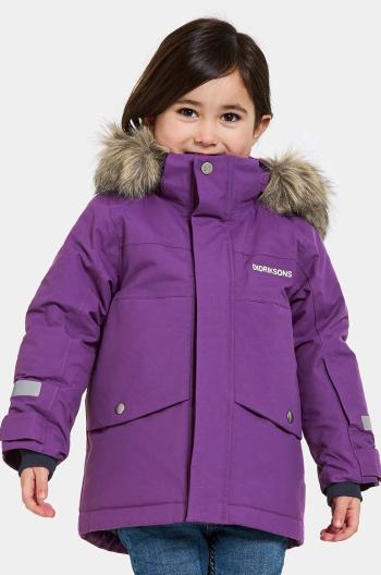 Didriksons BJÄRVEN KIDS PARKA fialová farba, 505470