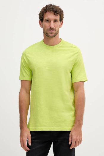 Bavlnené tričko United Colors of Benetton pánske, zelená farba, jednofarebné, 36JGU105U