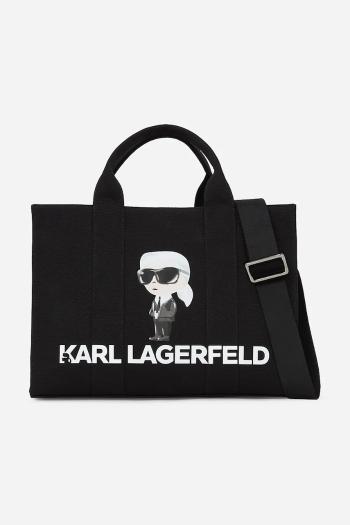 Bavlnená taška Karl Lagerfeld čierna farba, A2W50047