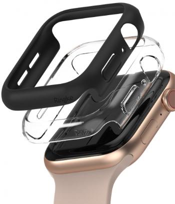 RINGKE SLIM 2x Ochranný obal Apple Watch6 / SE / 5 / 4 44mm priehľadný & čierny