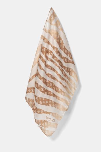 Šál Guess dámsky, béžová farba, vzorovaný, AW5317 POL03