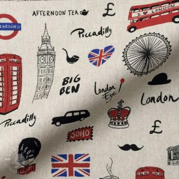 Dekoračná látka Linenlook London Icon City