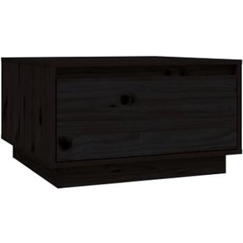 SHUMEE Konferenčný stolík čierny 55 × 56 × 32 cm masívne borovicové drevo, 813409