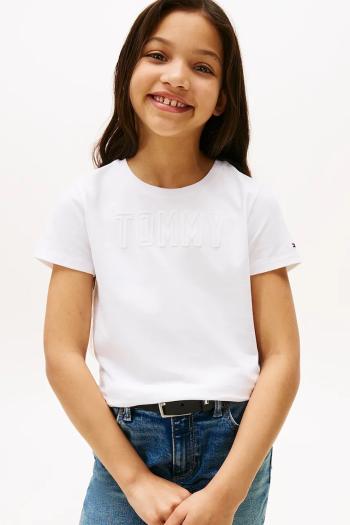 Bavlnené tričko Tommy Hilfiger biela farba, KG0KG08709