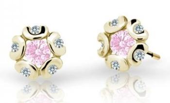 Cutie Jewellery Zlaté detské náušnice C2178-30-X-1 ružová