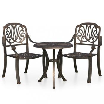 Záhradný bistro set 3 ks liaty hliník Dekorhome