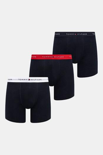 Boxerky Tommy Hilfiger 3-pak pánske, tmavomodrá farba, UM0UM02765