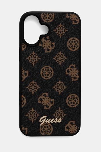 Puzdro na mobil Guess iPhone 16 Plus 6.7 hnedá farba, GUHMP16MPGPYSK