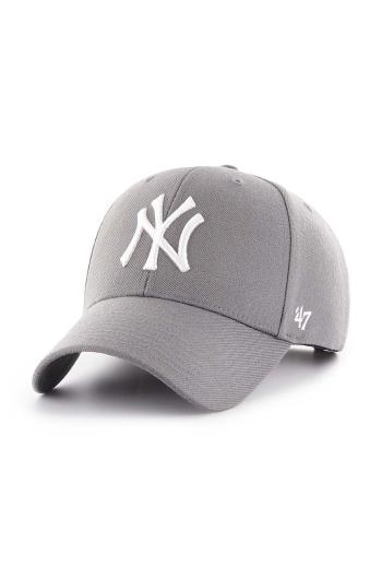 Šiltovka 47 brand MLB New York Yankees šedá farba, s nášivkou, B-MVPSP17WBP-DY