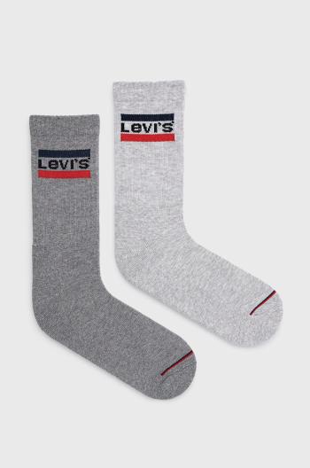 Ponožky Levi's pánske, šedá farba