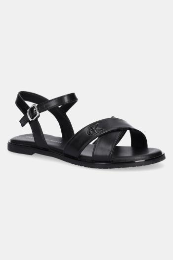 Detské sandále Calvin Klein Jeans čierna farba, V3A2-82041