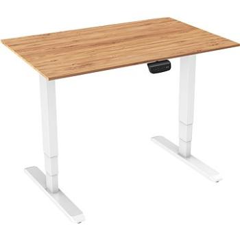 AlzaErgo Table ET1 NewGen biely + doska TTE-01 140×80cm bambusová (BUN)