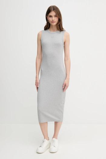 Šaty Calvin Klein Jeans šedá farba, midi, priliehavé, LV047C240G
