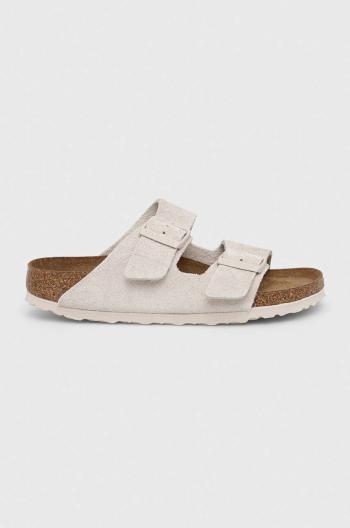 Kožené šľapky Birkenstock ARIZONA SFB 1024516-AntiqWhite, dámske, biela farba, 1024516