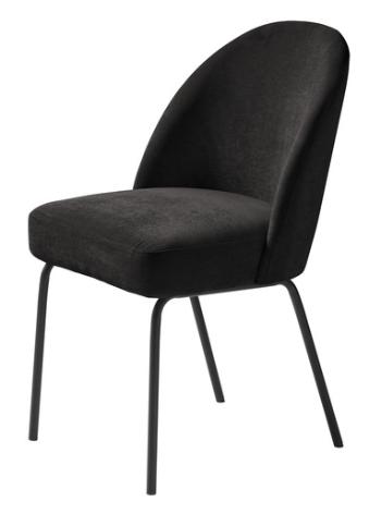 Jedálenská stolička Unique Furniture CRESTON čierna zamat 34680002