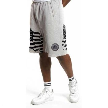 Teplákové šortky Cocaine Life US Fleece Short Grey Black - M