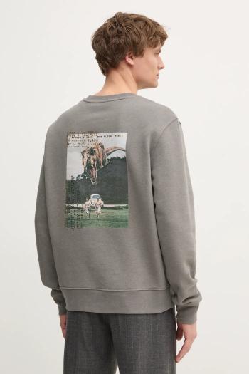 Mikina ZADIG&VOLTAIRE pánska, šedá farba, s potlačou, JMSS00251
