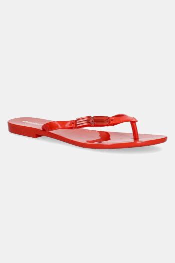 Šľapky Melissa MELISSA HARMONIC M CHIC AD dámske, červená farba, na plochom podpätku, M 35906.BB094