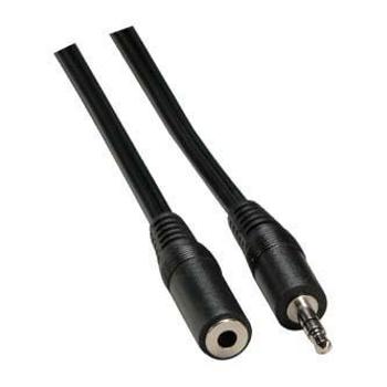 Predlžovací audio kábel Jack (3.5mm) samec - Jack (3.5mm) samica, 3m, čierna