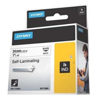 Dymo Rhino 1734821, S0773860, 24mm x 5,5m čierna tlač / biely podklad, originálná páska