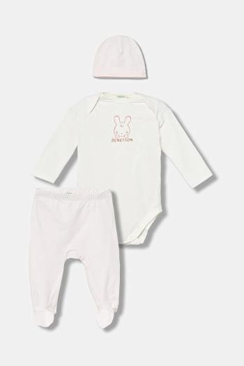 Sada pre bábätká United Colors of Benetton ružová farba, 3DKAAK01C