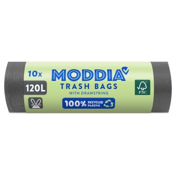 MODDIA Odpadkové vrecia so zaťahovacou páskou 10 x 120 l