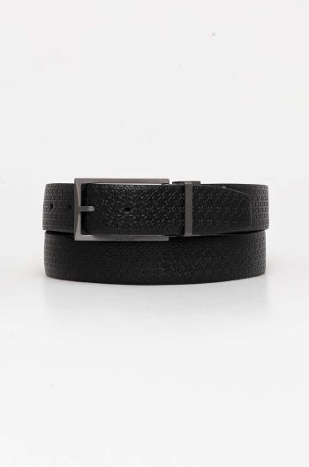 Obojstranný kožený opasok Calvin Klein pánsky, čierna farba, K50K512341