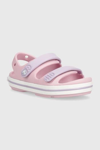 Detské sandále Crocs CROCBAND CRUISER SANDAL ružová farba