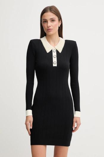 Šaty Gaudi čierna farba, mini, priliehavé, 521FD13007