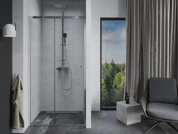 OLSEN SPA - Sprchové dvere do niky TREOS - FARBA rámu - Hliník leštený, Rozmer A - 120, Smer zatvárania - Univerzálny Ľavé / Pravé, Výplň - Číre bezpečnostné sklo - 6 mm OLBENW102712CC