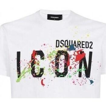 Dsquared  T-Shirt Icon Homme blanc  Mikiny Biela