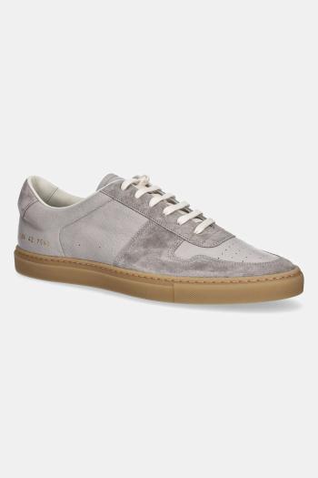 Kožené tenisky Common Projects Bball Duo Slim pánske, šedá farba, 2484