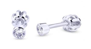 Cutie Jewellery Náušnice z bieleho zlata so zirkónmi Z3033-30-10-X-2