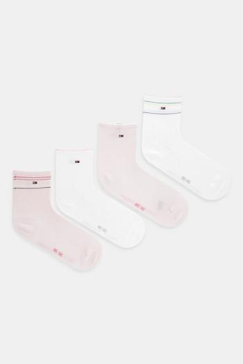 Ponožky Tommy Hilfiger 4-pak dámske, ružová farba, 701235888