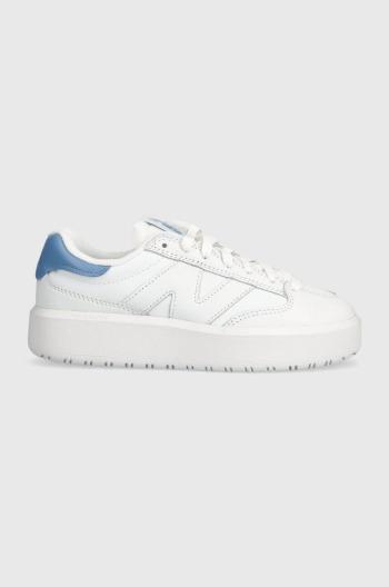 Kožené tenisky New Balance CT302CLD biela farba