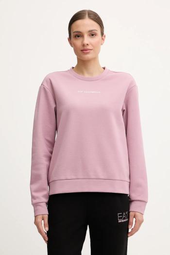 Mikina EA7 Emporio Armani ružová farba, s potlačou, AF10443.7W000799