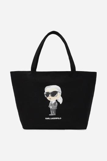 Bavlnená taška Karl Lagerfeld čierna farba, A2W50027