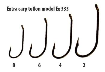 Extra carp háčiky teflon séria  ex 333   ( 10ks v balení)-veľkosť 4